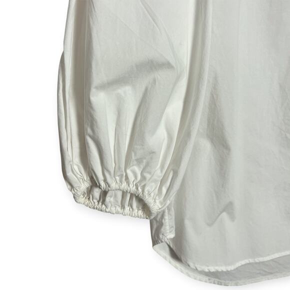 The Row White Puff Sleeved Button Up Shirt SIZE 4 White Cotton Relaxed Fit USA - Picture 10 of 16